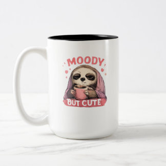 Cute Weird Humour Graphic Two-Tone Coffee Mug