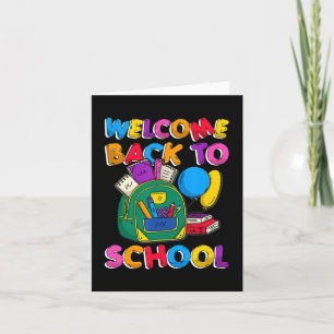 Cute Welcome Back To School First Day Of School Card