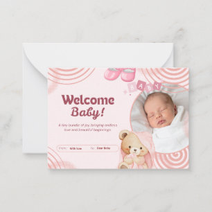 Cute Welcome Little One Card