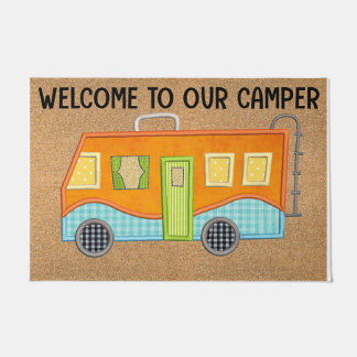 Cute Welcome To Our Camper Doormat, Camping Doormat