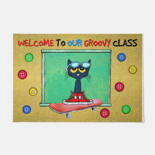 Cute Welcome To Our Groovy Class Doormat