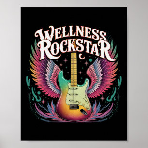 Cute Wellness Rockstar Workout Diva Yoga Pt Tribe  Poster