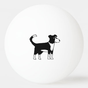 Cute Welsh Border Collie Dog Ping Pong Ball