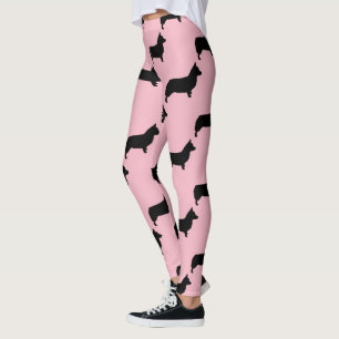 Cute Welsh Corgi Dog Pattern Leggings