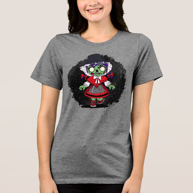 Cute Welsh Zombie Tri-Blend Shirt (Front)