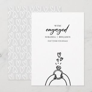 Cute We're Engaged Engagement Announcement