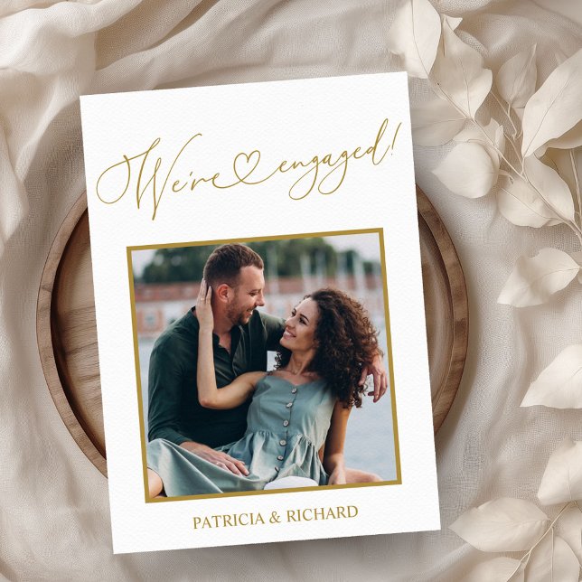 Cute We're Engaged Engagement Announcement Photo (Creator Uploaded)