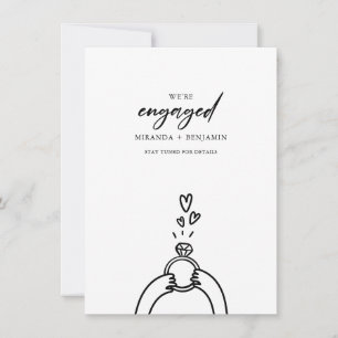 Cute We're Engaged Photo Engagement Announcement