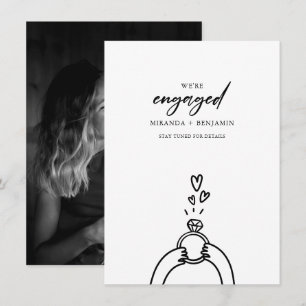 Cute We're Engaged Photo Engagement Announcement