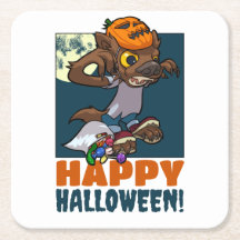 Cute Werewolf Happy Halloween! Trick Or Treat Art