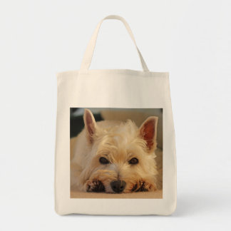 Cute West Highland Terrier Dog Shopping Bag