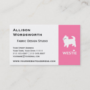 Cute West Highland Terrier - I Love Westies Business Card