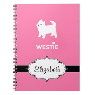 Cute West Highland Terrier - I Love Westies Spiral Notebook