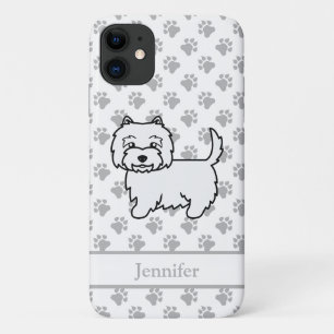 Cute West Highland White Terrier Dog And Name Case-Mate iPhone Case
