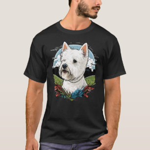 Cute West Highland White Terrier Dog on Westie  1 T-Shirt