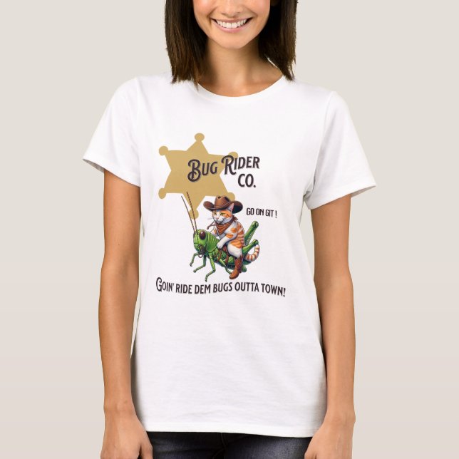 Cute Western Cowboy Cat Tab  T-Shirt (Front)