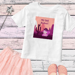 Cute Western Cowgirl Desert Age 2 Birthday Toddler T-Shirt