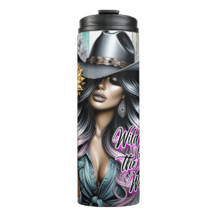 Cute Western Cowgirl Thermal Tumbler