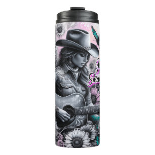 Cute Western Cowgirl Thermal Tumbler