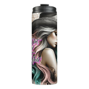 Cute Western Cowgirl Thermal Tumbler