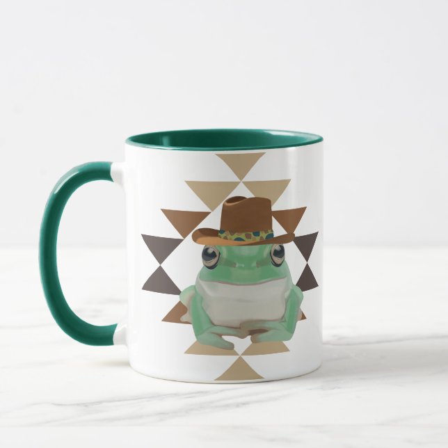 Cute Western Frog With Cowboy Hat Mug (Left)