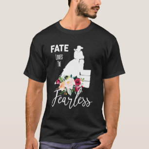 Cute Western Rodeo Barrel Racer White Floral-Fearl T-Shirt
