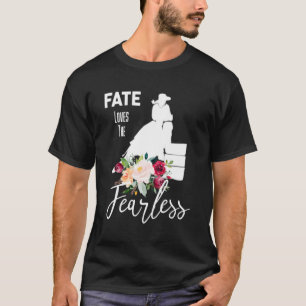 Cute Western Rodeo Barrel Racer White Floral-Fearl T-Shirt