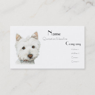 Cute Westie Dog Business Card