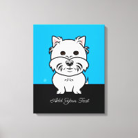 Cute Westie Dog Canvas Print