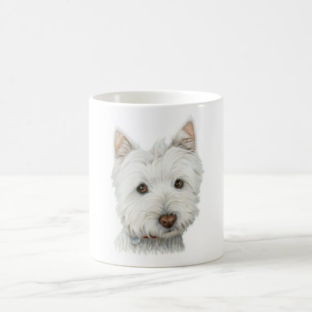 Cute Westie Dog Coffee Mug (Center)