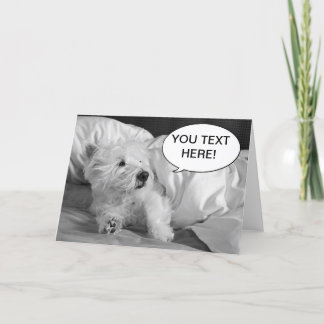 Cute Westie dog greeting card