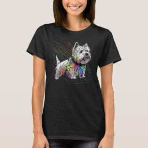 Cute Westie Dog on West Highland White Terrier  1 T-Shirt