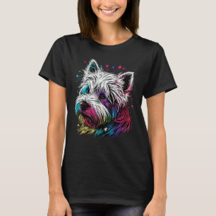 Cute Westie Dog on West Highland White Terrier  2 T-Shirt
