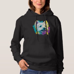 Cute Westie Dog on West Highland White Terrier Lov Hoodie