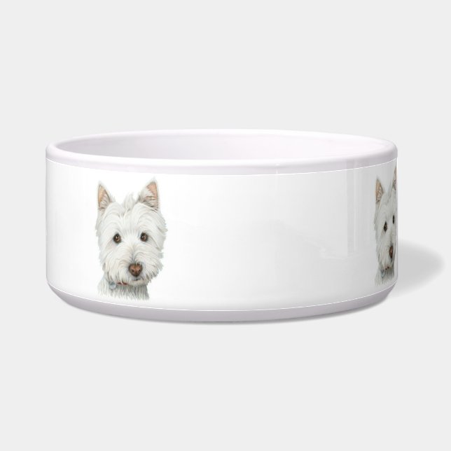 Cute Westie Dog Pet Bowl (Right)
