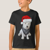 Cute Westie Dog Picture, Xmas hat