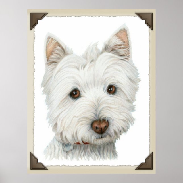 Cute Westie Dog Print (Front)
