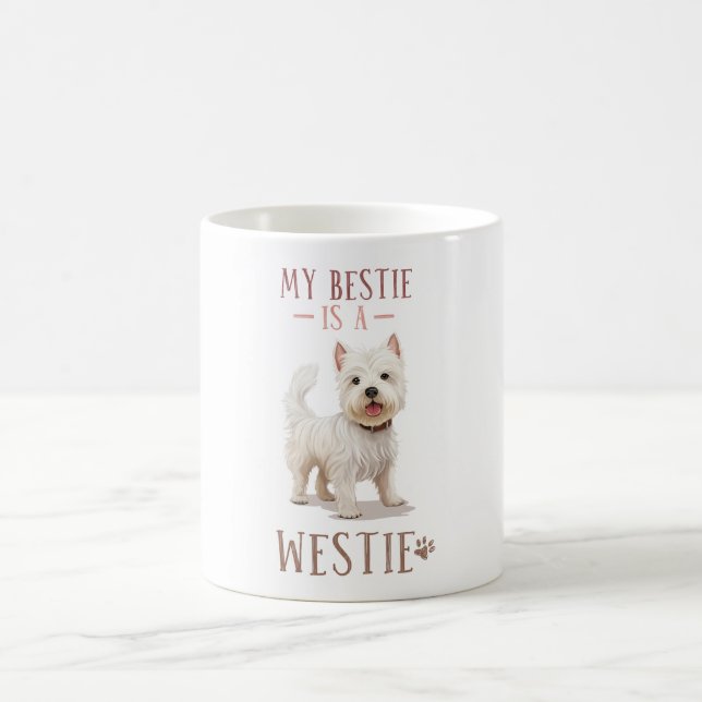 Cute Westie Dog Quote Coffee Mug (Center)