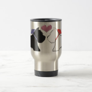 Cute Westie Dogs Art Travel Mug
