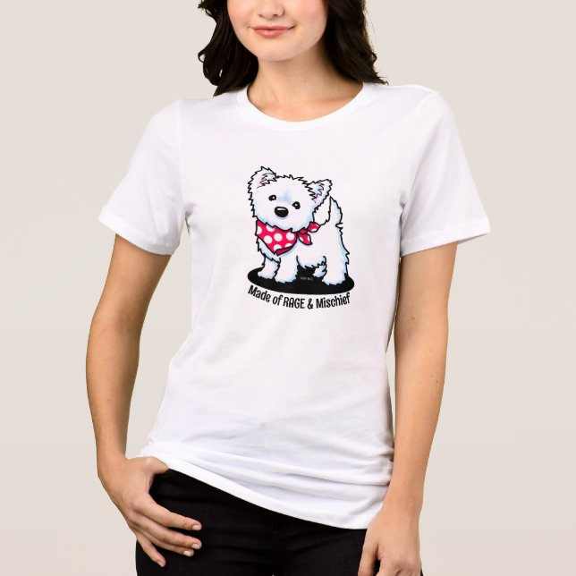 Cute Westie KiniArt Tri-Blend Shirt (Front)
