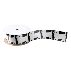 Cute Westie - West Highland White Terrier Satin Ribbon