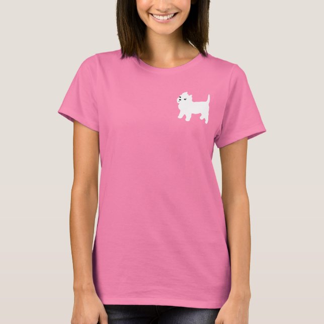 Cute Westie - West Highland White Terrier T-Shirt (Front)