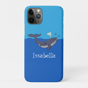 Cute whale and calf whimsical cartoon Case-Mate iPhone case