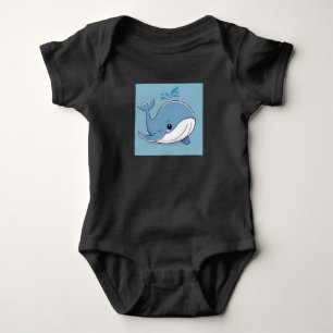 Cute Whale Baby Bodysuit
