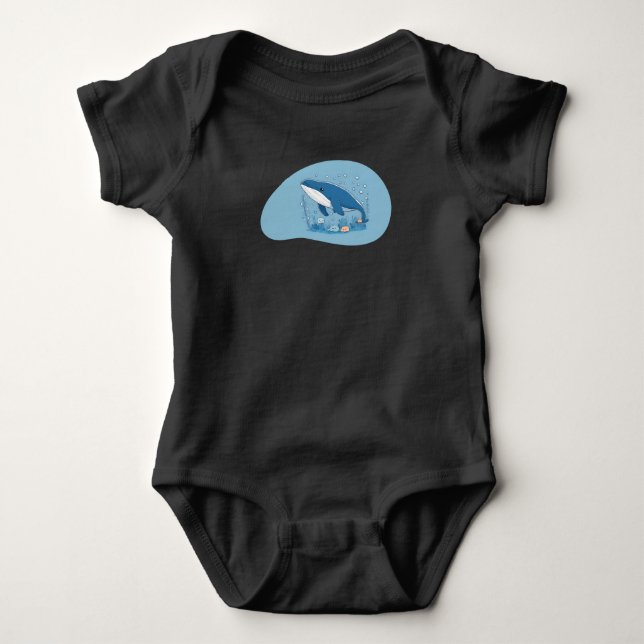 Cute Whale! Baby Bodysuit (Front)