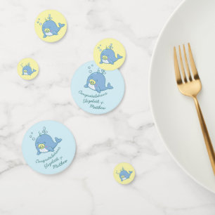 Cute Whale Baby Shower Kawaii Confetti