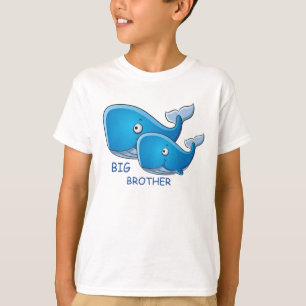 Cute Whale Big Brother Kids Tshirt
