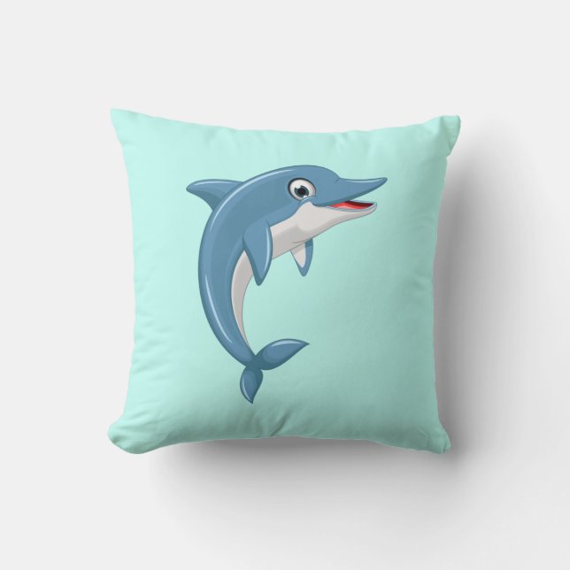 Cute Whale Cartoon Artwork  Cushion (Front)