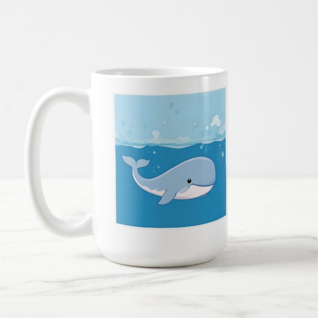 Cute Whale Coffee Mug (Left)