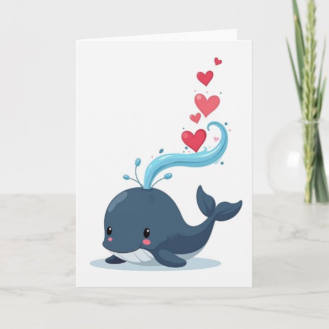 Cute Whale Love Stream Card (Front)